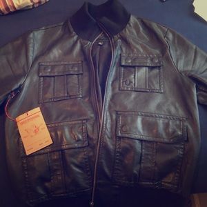 True Religion Men’s Vegan Leather Jacket